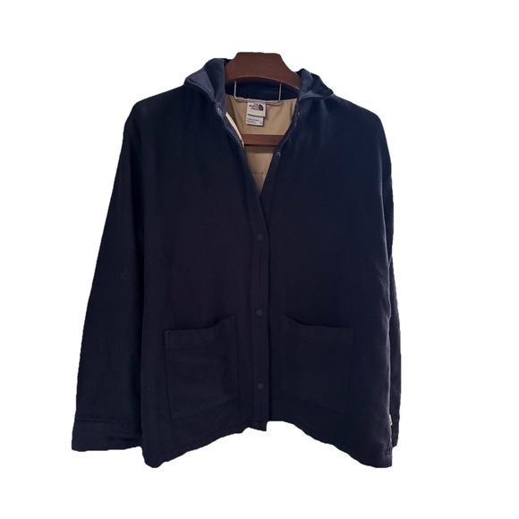 The North Face Jackets & Blazers - North Face Women's XL  Valley Twill Utility  Cotton Jacket Black Waffle Barn
